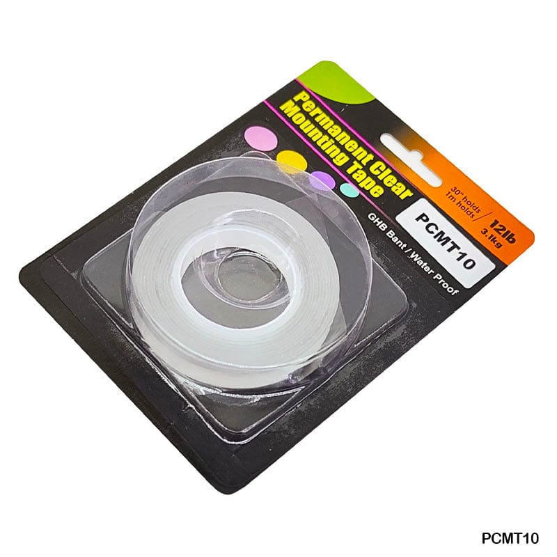 Ravrai Craft - Mumbai Branch Two way tape Transparent Mounting Tape - Strong Adhesive for Secure and Invisible Mounting,  10MM x 3 M