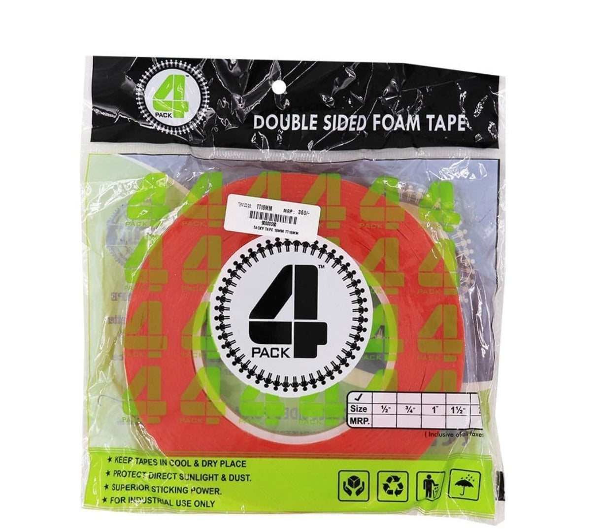 Ravrai Craft - Mumbai Branch Washi Tape "Tacky Tape 18mmx5m: Versatile Adhesive Solution for Everyday Needs"