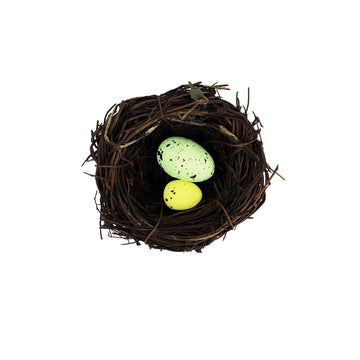 Whimsical Haven: DIY Wooden Nest (Brown-Medium) with Egg - Create Your Own Charming Nature-inspired Decor