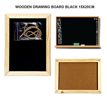 Wooden Drawing Board Black 15X20Cm
