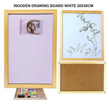 Wooden Drawing White Board (20*30Cm)
