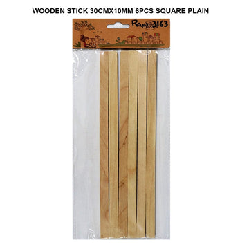 wooden stick 30CM X 10MM square plain