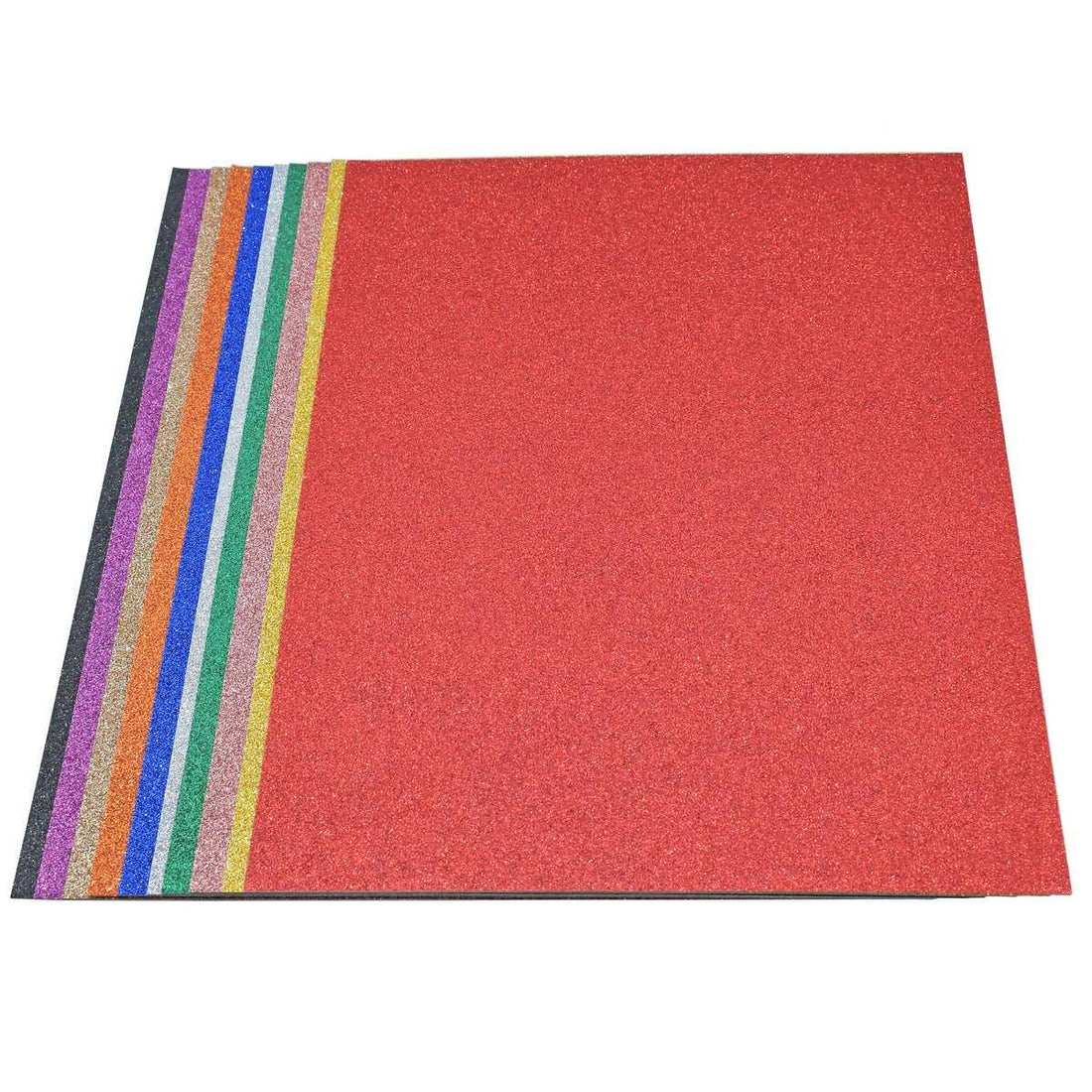 jags-mumbai Glitter Paper & Foam Sheet Sparkling A4 Diamond Glitter Paper - Multi-Colour, 10 Pcs Contain 1 Unit.