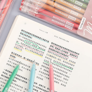Kawaii Japanese Addition: Morandi Color Gel Pen (Set of 9)-0.6mm