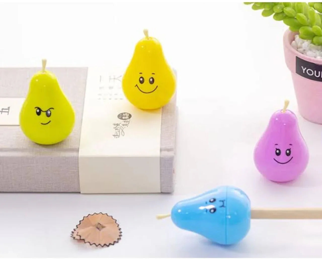 Pastel Sharpener Funny Pear Shape for Adorable Sharpening single sh