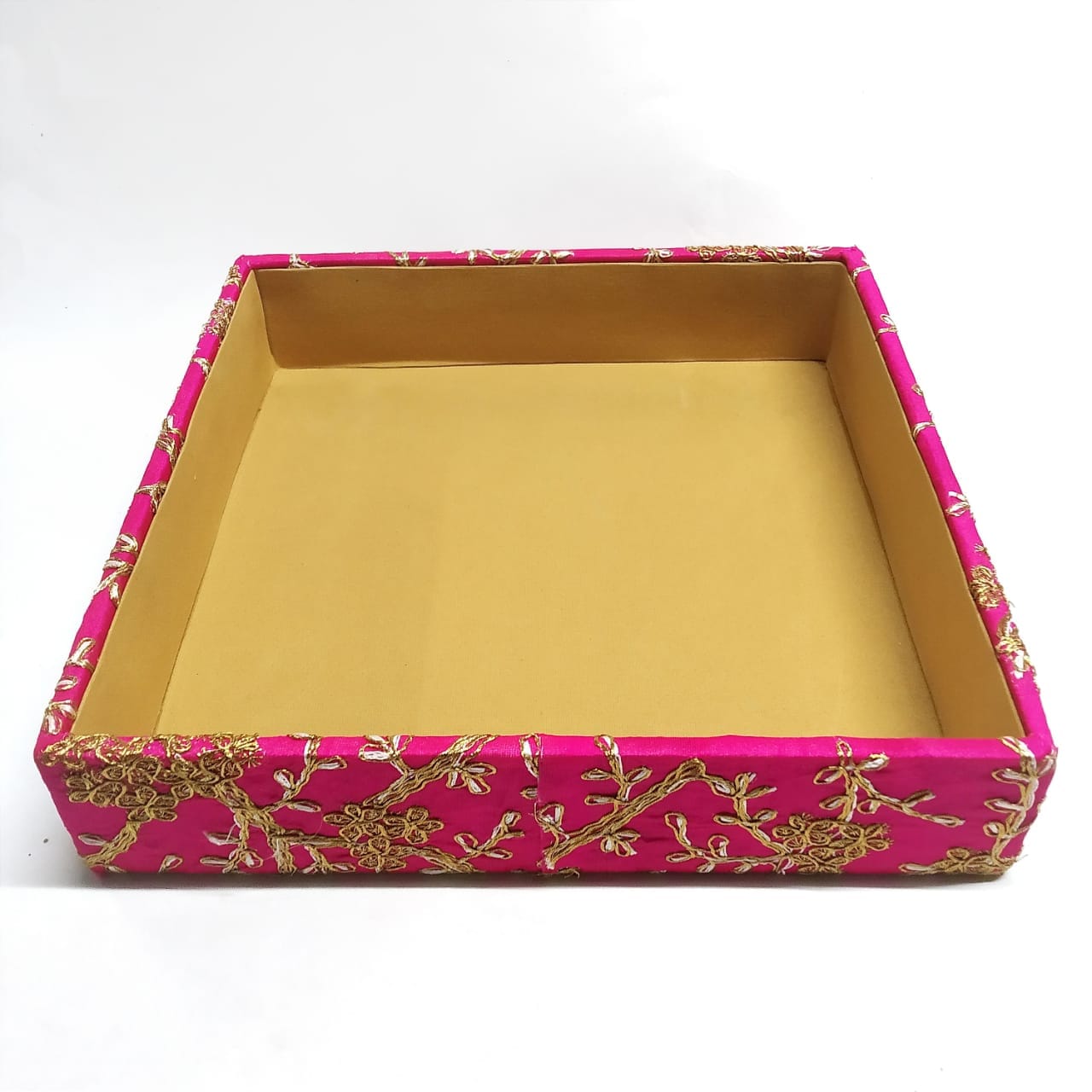 vivara prashant Hamper Supplies BIG 10 X 10 X 2 INCH Decorative Tray for Gifting, storage and Hamper box