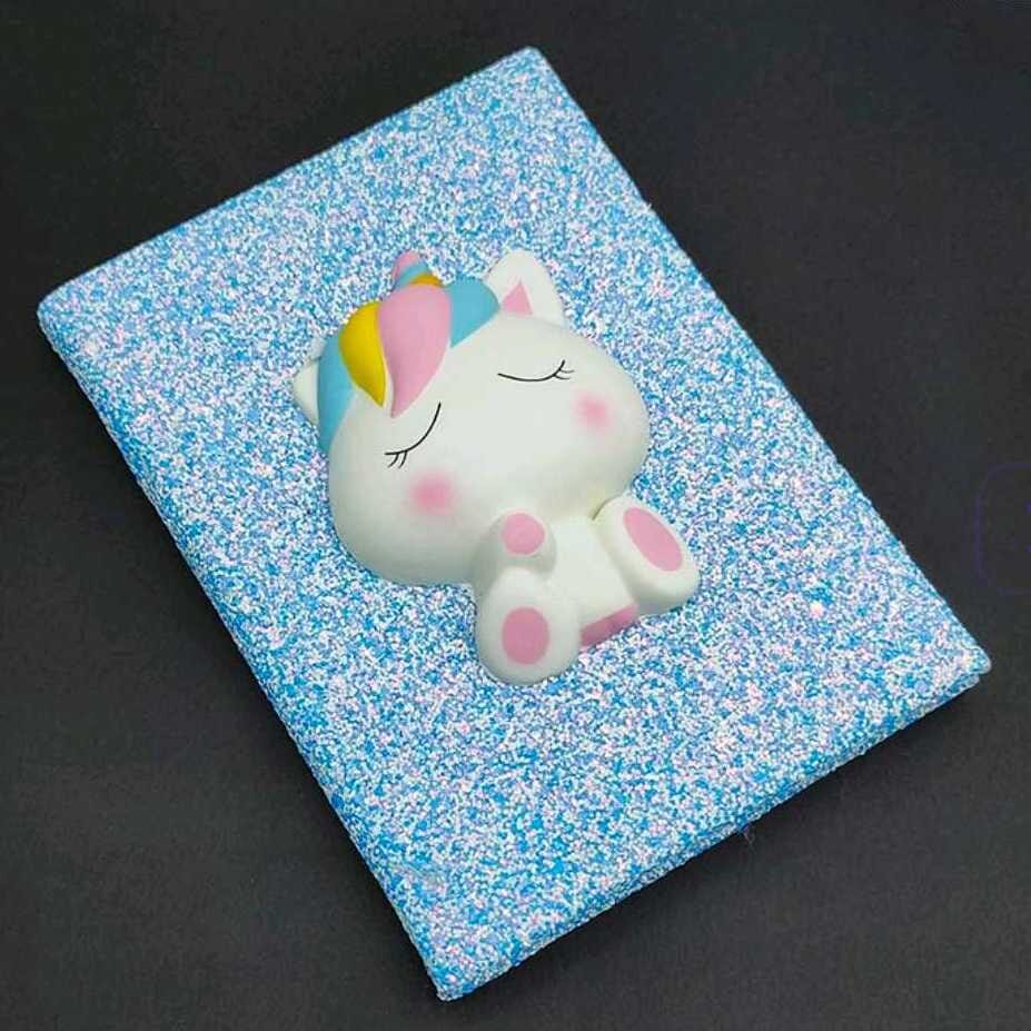 Craftdev A5 Unicorn diary with glitter and 3d texture
