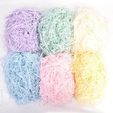 Shredded hamper paper cuttings, crinkle paper, paper grass pastel colour (Contain 1 Unit)