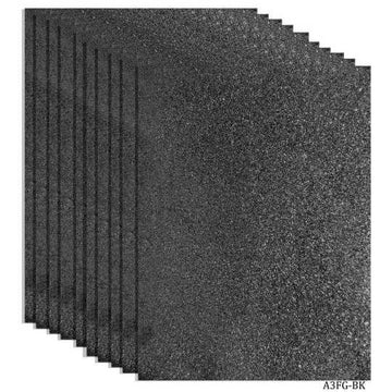A4 Glitter Paper Contain 1 Unit - Black