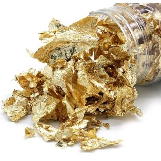 Gold Flakes Gold Foil Gold Foil Flakes Gold Leaf Multipurpose