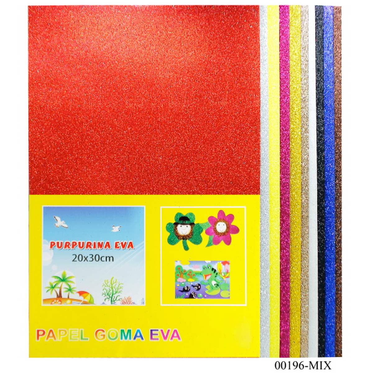 jags-mumbai Scrapbooking & Designed Papers A4 Glitter Foam Sheet Multi 10 Sheets 00196-MIX