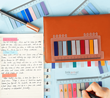 A colorful set of sticky notes, perfect for journalling, bullet journaling, and organization. The notes come in a variety of sizes and colors and feature a strong adhesive backing. They are a stylish and functional addition to any workspace or desk