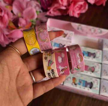 Unicorn printed washi tape for creative head- (5 tapes in one)