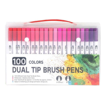 Dual Tip Brush Pen 100 Pcs Ppsw-100