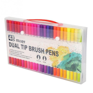 Dual Tip Brush Pen 48Pcs Ppsw-48
