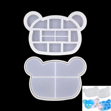 Resin Silicone Mould Bear Face Trinket Box Raws-306