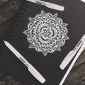 Silver Gel Pen, Mandala White Pen for doodling and project with Thin Tip perfect for doodling,writing and is waterproof.
