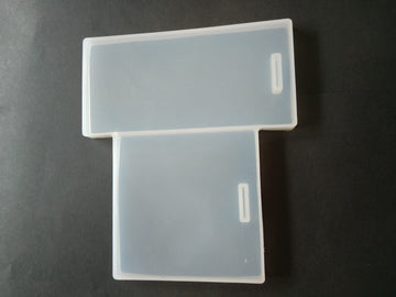 2-cavitey rectangle size id card resin silicon mould