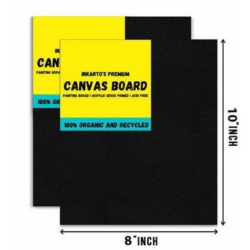 Canvas Board Artist Quality Black 8X10inch