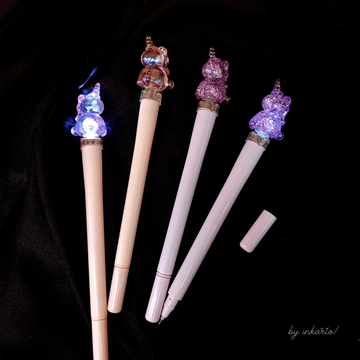 Wizard Wand Unicorn Spin Light Gel Pen (Contain 1 Unit)