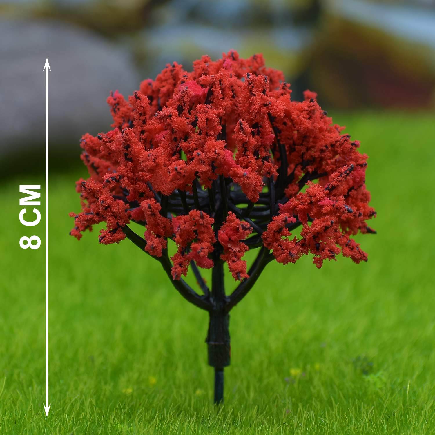 Artificial Miniature Red Tree 80mm