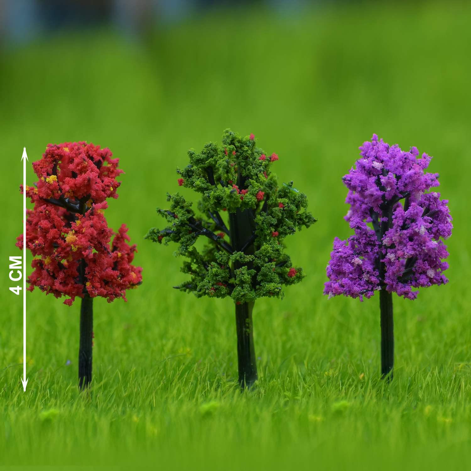 Artificial Miniature Mix Colour Tree 40mm pack of 3
