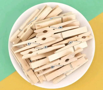 (Buy 1 Get 1 Free) Mini wooden Clip l Pack of 20Pc l 2 inch
