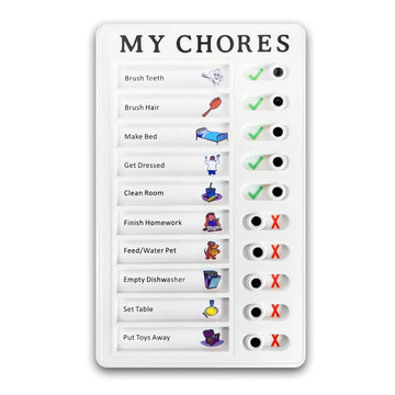 My everyday chores, kids routine setter customisable checklist board