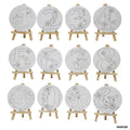 Mini Canvas & Easel Printed 4 Inch Round - Painting Set