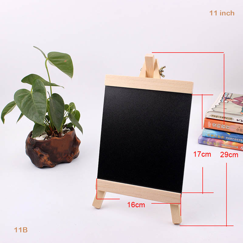 11 Inch Black Board with Easel 16x29cm - Mini Writing Board