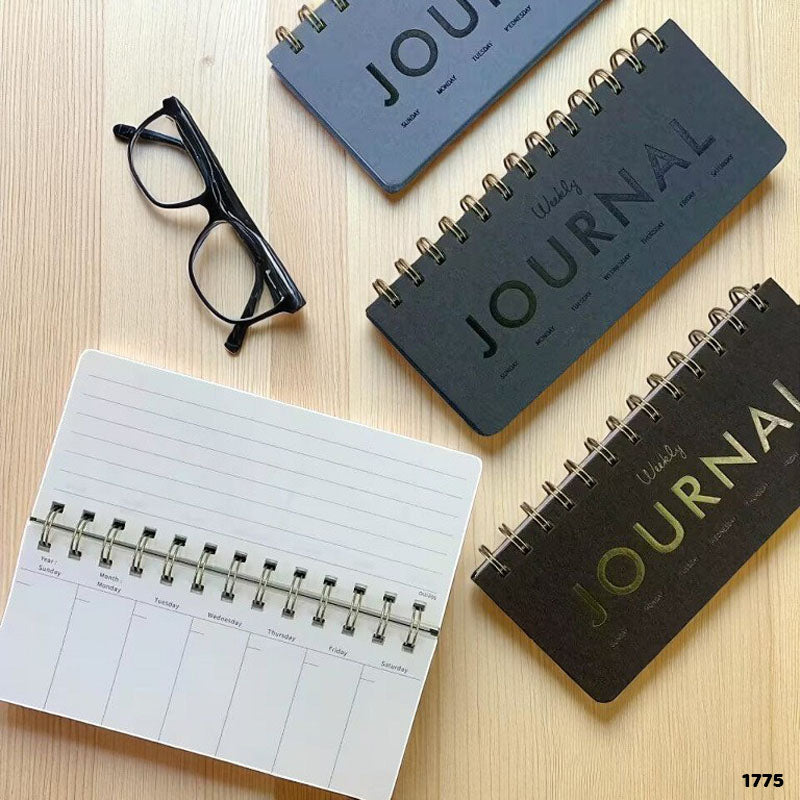 Weekly Journal Notebook - 80 Pages Planner Notes (Design 2)