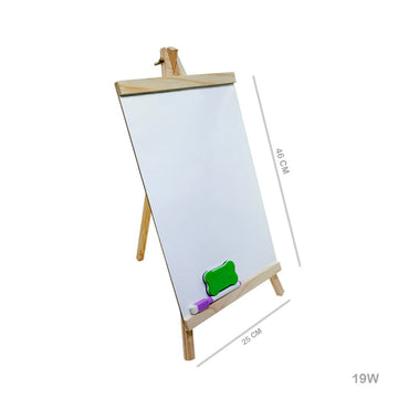 19" White Board With Easel 25X46Cm (19W)