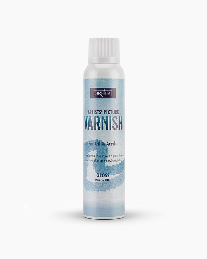 Camlin Arfina Artist’s Picture Varnish Spray - 200ml, Gloss Finish, Non-Yellowing, for Oil and Acrylic Paintings