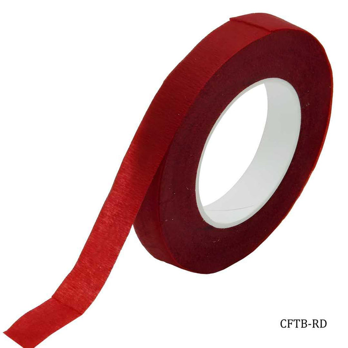 (Buy 1 Get 1 Free) Premium Craft Flower Making Tape l  Red l Pack of 1 l CFTB-RD | Used in combination with pipe cleaners