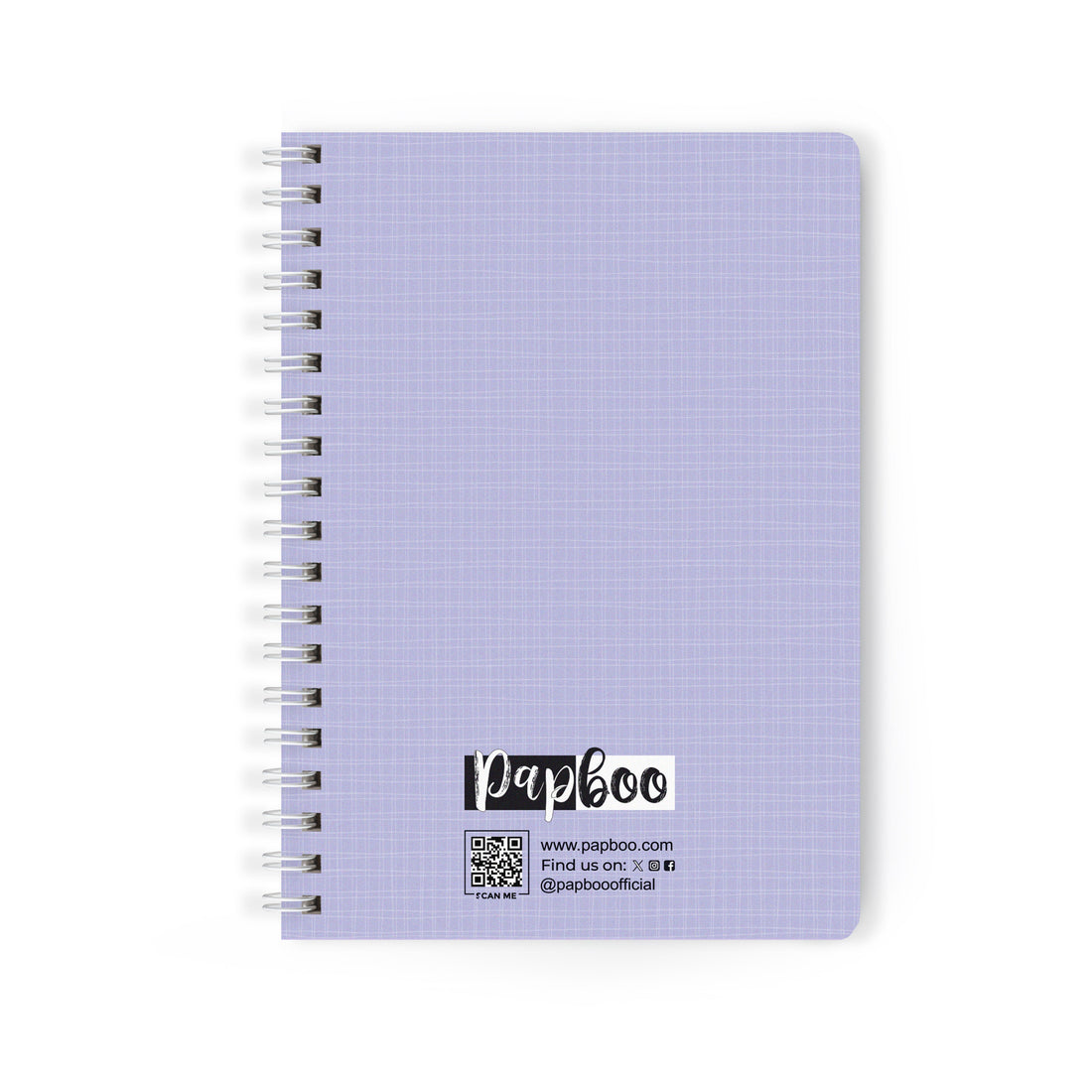 Ruled Spiral Journal for 2025 with calendar (Lilac)