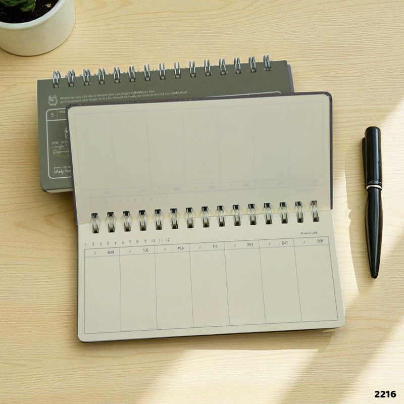 Weekly Journal Notebook - 80 Pages Planner Notes (Design 1)