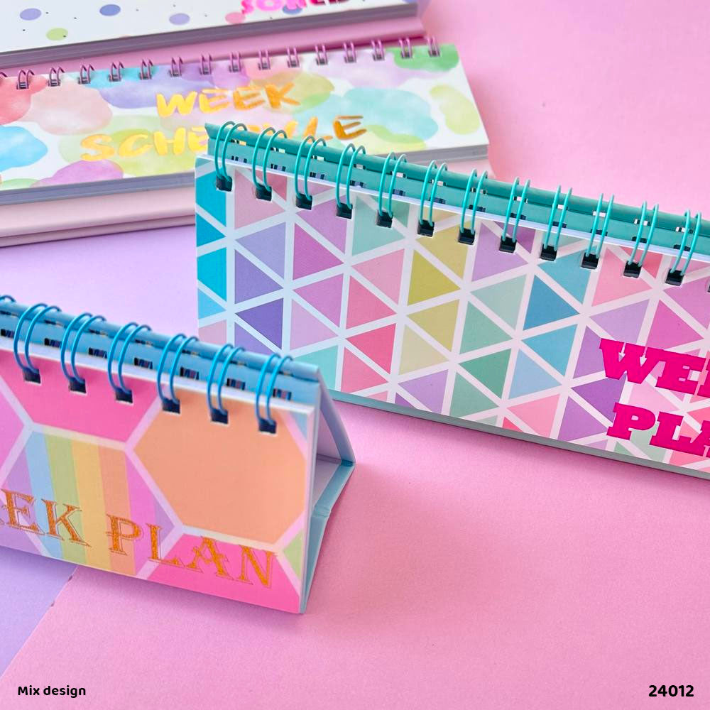 Cartoon Print Spiral Planner 21x8cm (Design 1)