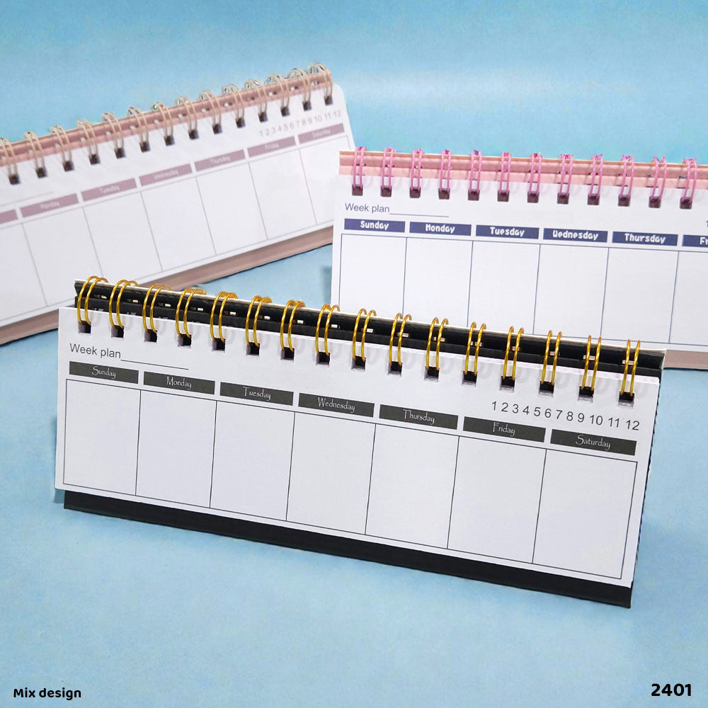 Cartoon Print Spiral Planner 21x8cm (Design 2)
