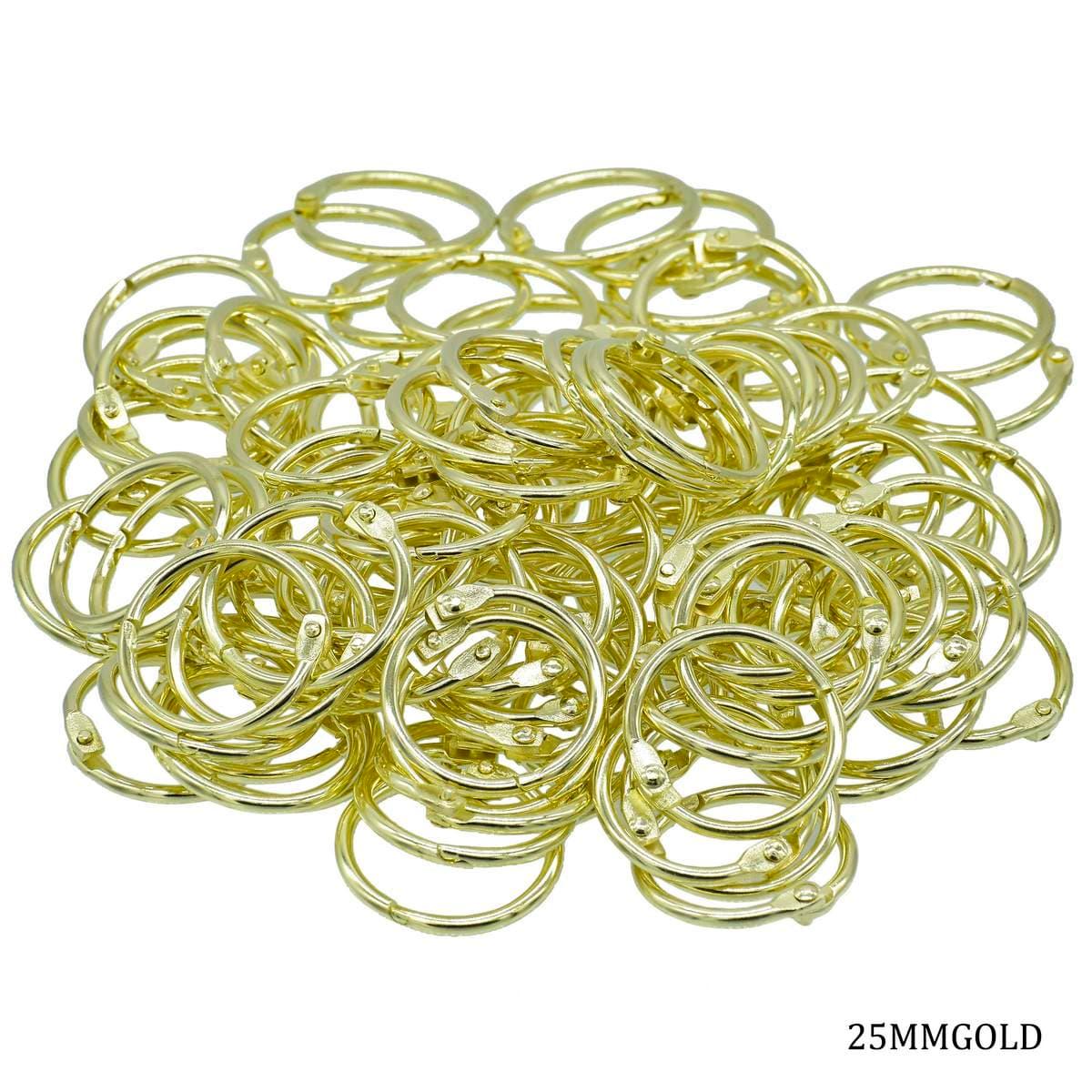 (Buy 1 Get 1  Free ) Golden Book Ring l 25MM l Pack of 5 Pcs