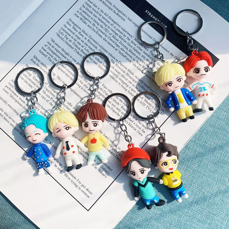 Cute Cartoon PVC Keychain Keyring Youth League Key chains