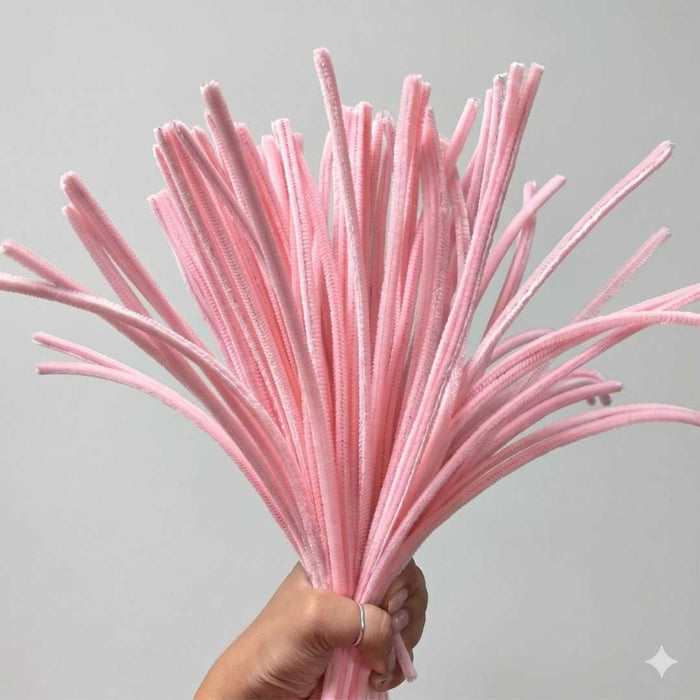 Pastel Peach Pipe Cleaner Plain l Pack of 100Pc l (PT06) l 6mm