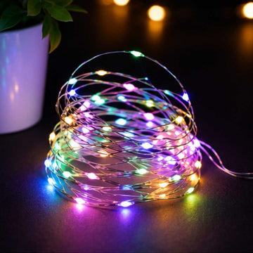 Multicolor LED Fairy String Lights Battery Operated Decorative Mini Copper Wire Lights for Bedroom, Party & Home Decor