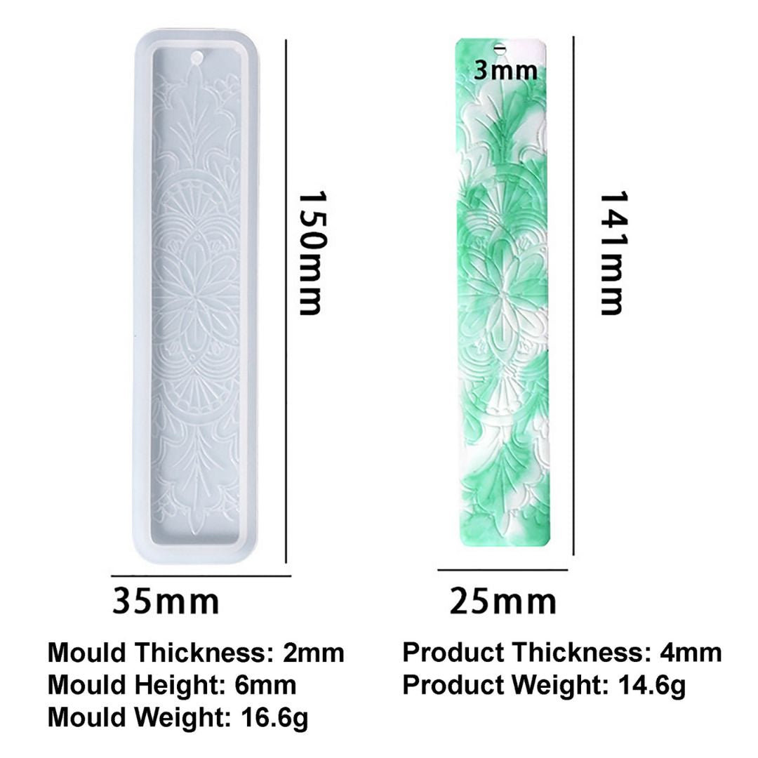 Resin Bookmark Mold – DIY Silicone Mold for Aesthetic Bookmark (PACK OF 1)