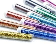 contain 10 unit Premium Glitter Powder Tubes/Dust (Glitter Colours) for Arts and Crafts, Scrapbooking, Paper Decorations and Other Activities