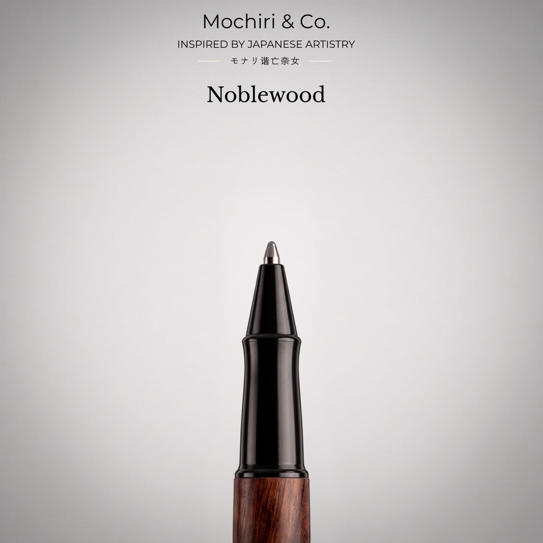 Mochiri & Co. Japan Inspired Noblewood Premium Roller Ball Pen | Wooden Barrel | Metal Cap | Smooth Writing | Refillable