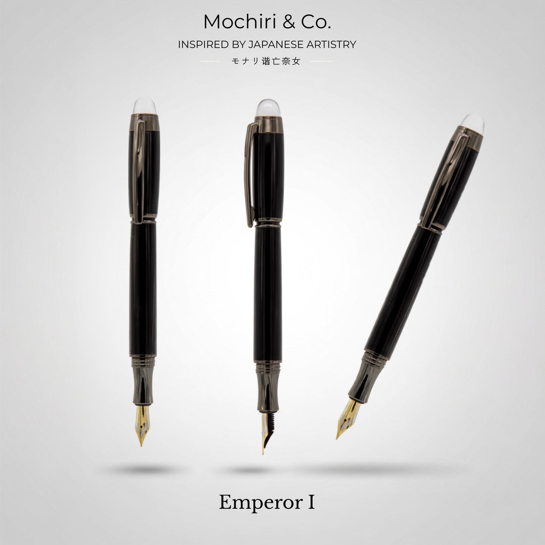 Mochiri & Co. Japan Inspired Emperor I Premium Fountain Pen | Stainless Steel Nib | Metal Body | Refillable | Executive Collection