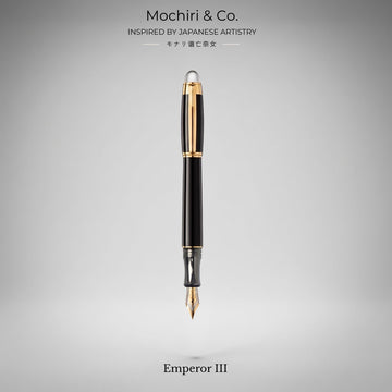 Mochiri & Co. Japan Inspired Emperor III Premium Fountain Pen | Stainless Steel Nib | Metal Body | Refillable | Executive Collection