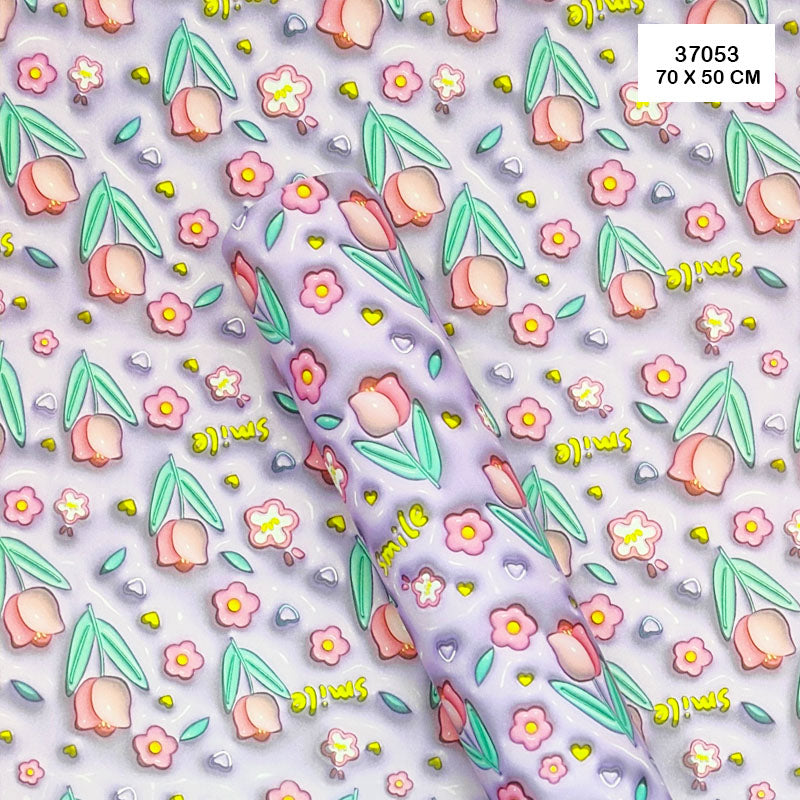 37053 Gift Wrapping paper 3D Design  (20 Sheet/Pkt)