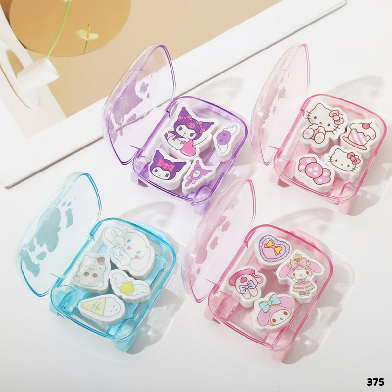 Kuromi Trolley Eraser Set