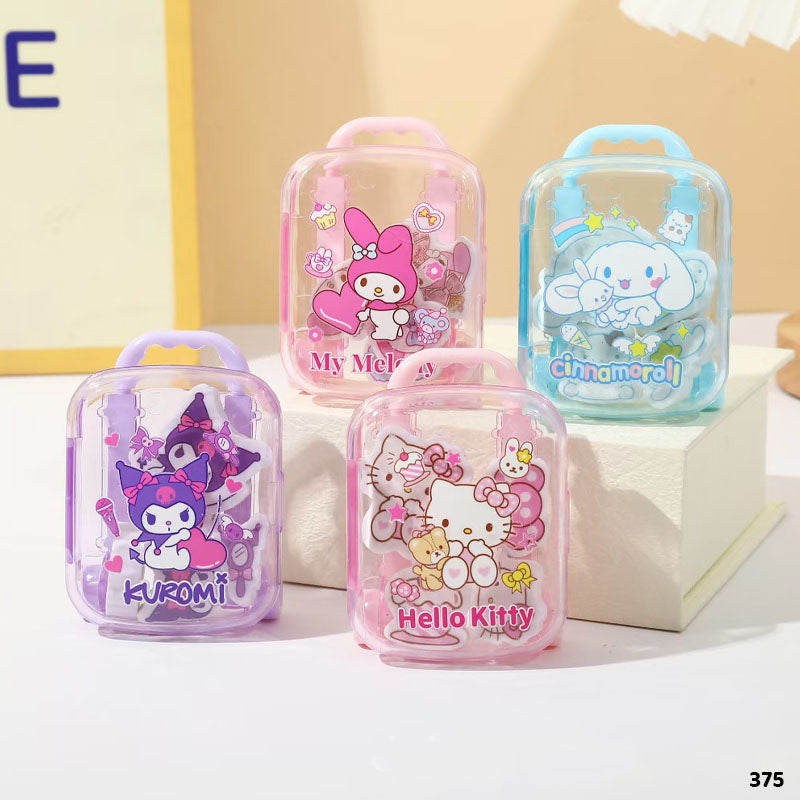 Kuromi Trolley Eraser Set